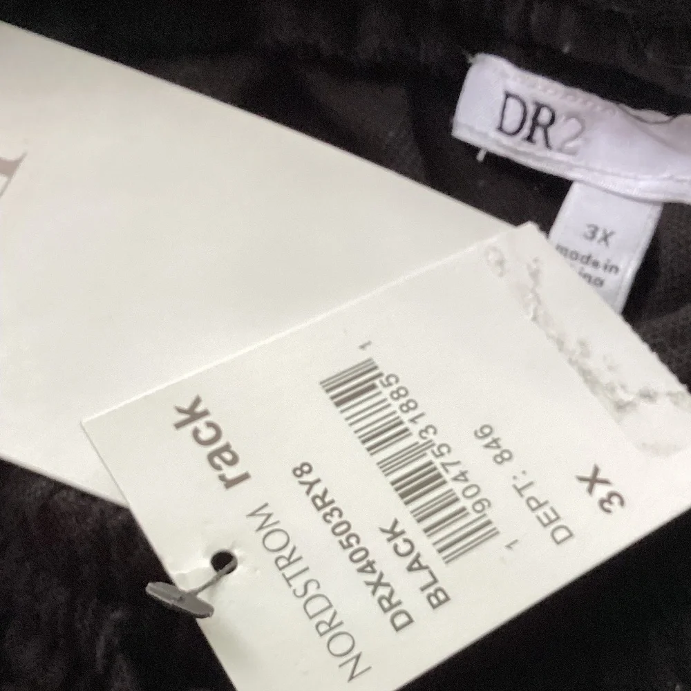 NWT DR2 DANIEL RAIN PLUS 3X BLACK RAYON ANKLE PANTS ELASTIC WAIST RELAXED FIT - Picture 10 of 11